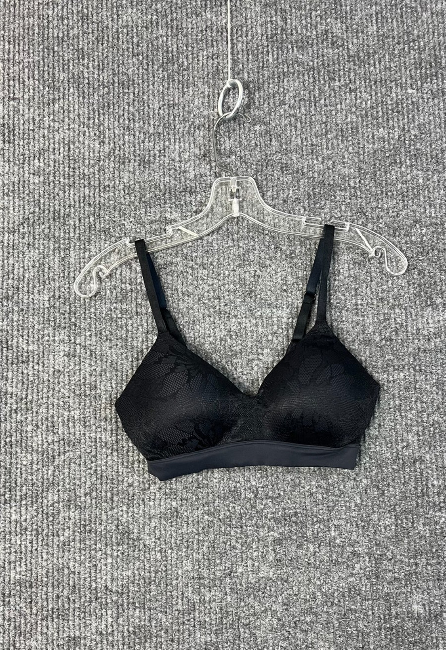 All Worthy Hunter Mcgrady Bralette Womens Small Black Wireless Hook And Eye